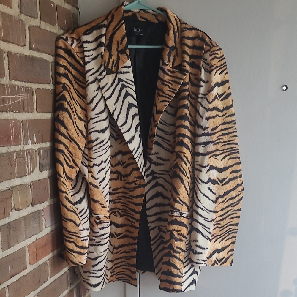 Dressed In Lala Tiger Striped Blazer